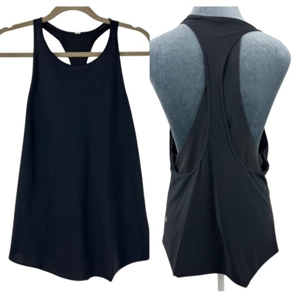 Lululemon Tops - Lululemon Black Size 8 Sculpt Tank II Top Sheer Mesh Panels Women's Workout